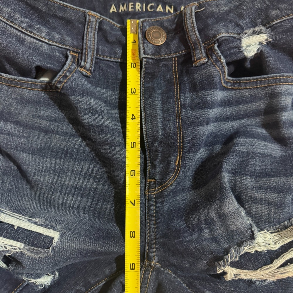 American Eagle Jeans‎ Next Level Stretch Jegging Distressed High Rise Women's 4 - Picture 14 of 16